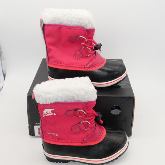 NEW Sorel YOUTH Yoot Pac TP Waterproof Boots Youth Girls Size 7 Rose Pink - Picture 5 of 9